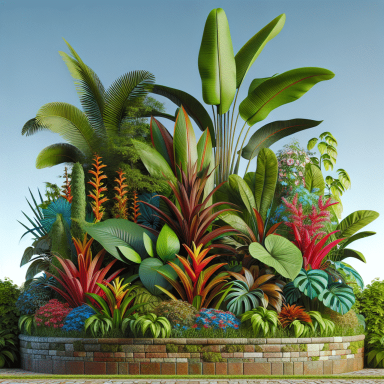 using color and texture to enhance a small tropical garden