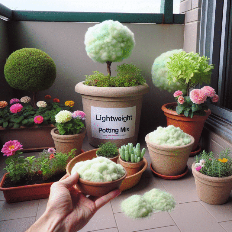 why lightweight potting mixes are ideal for container plants on balconies