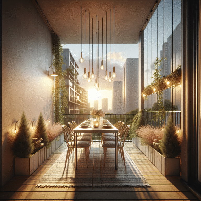 Designing a Functional Outdoor Dining Area on a Narrow Balcony