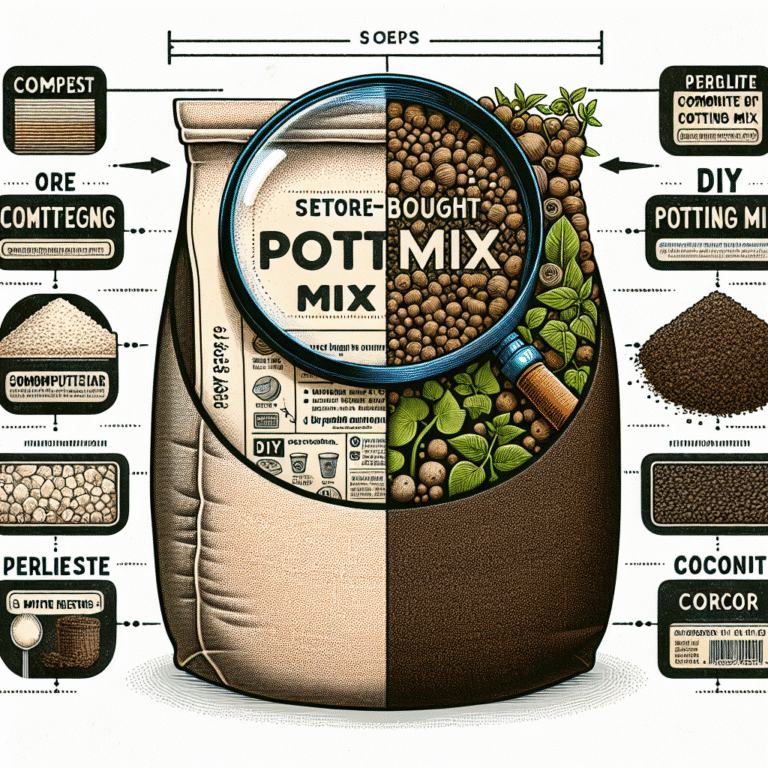comparing store-bought vs. DIY potting mix: depletion analysis