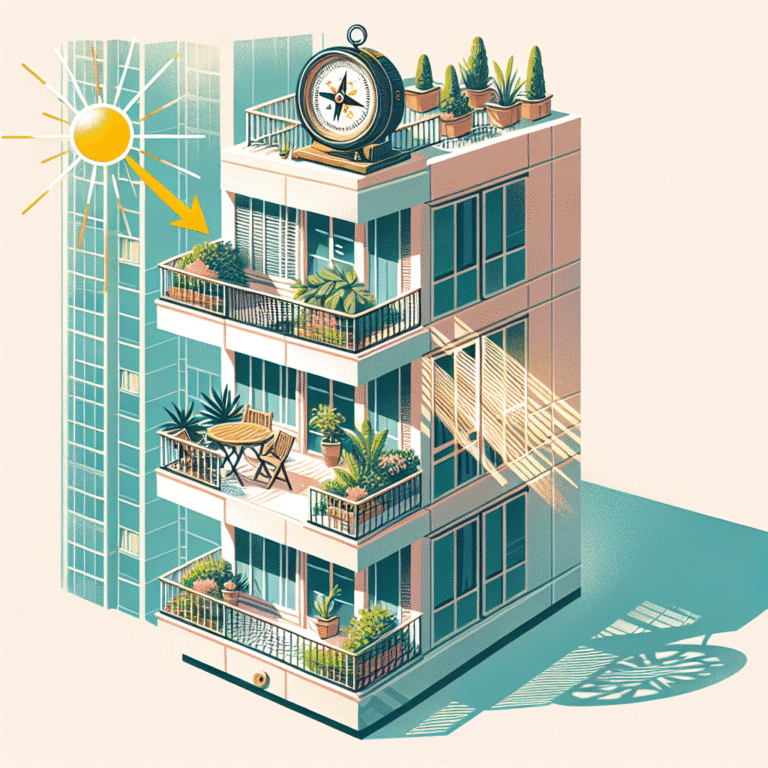 measuring sun exposure on a north-facing apartment balcony