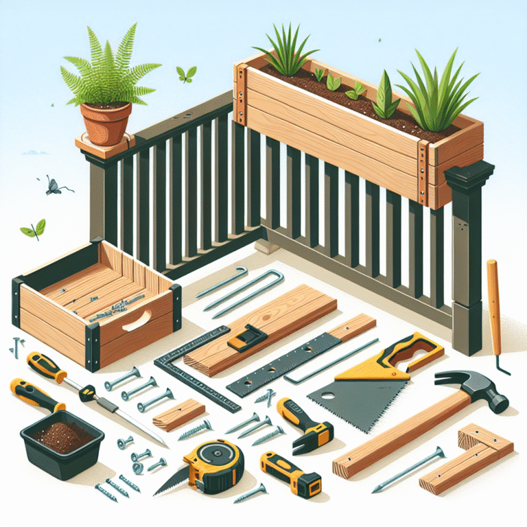 how to build a secure DIY railing planter for an apartment
